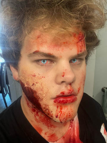 Me in a zombie costume  